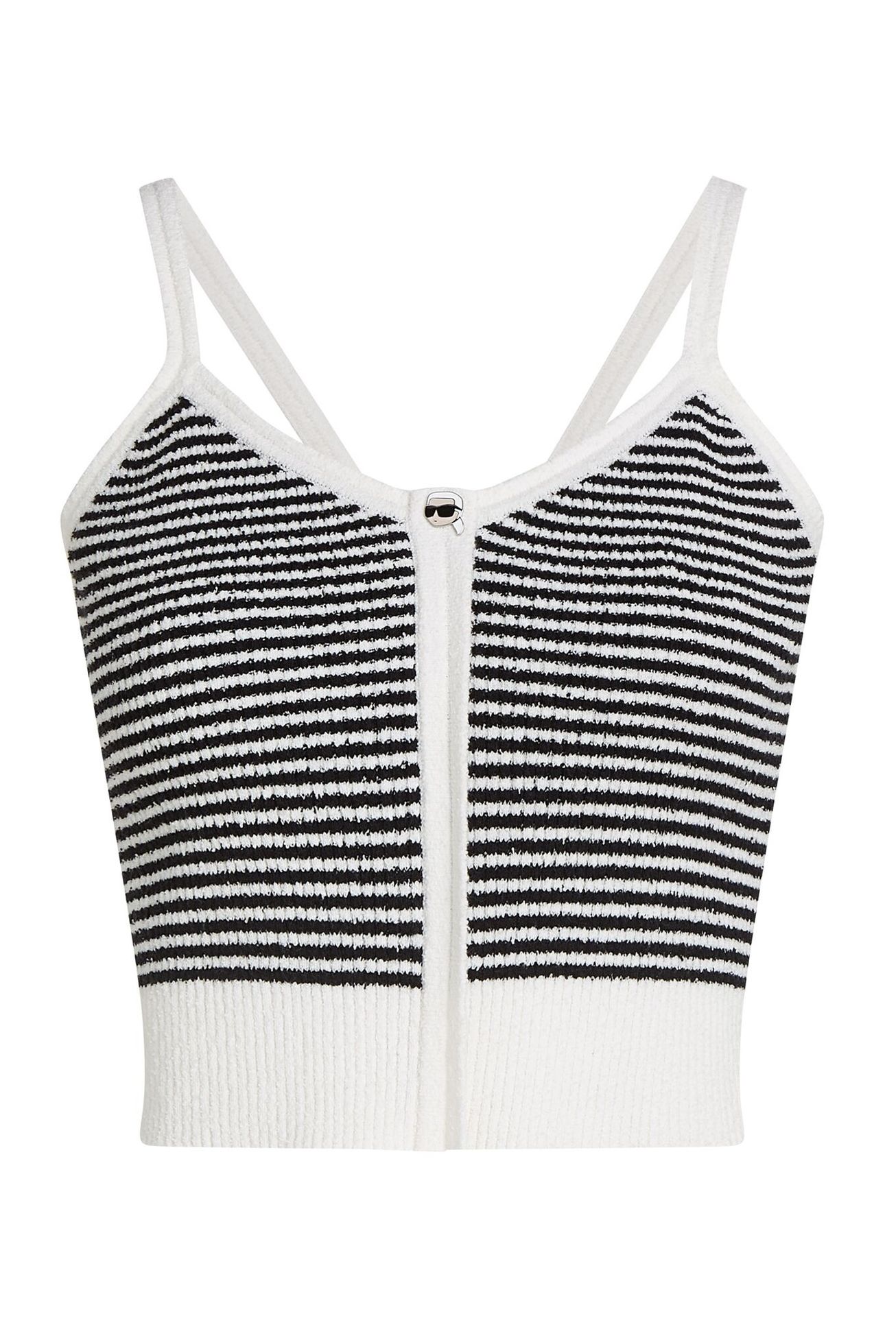 IKON STRIPED KNIT TOP SMALL STRIPE BLACK-WHITE 4