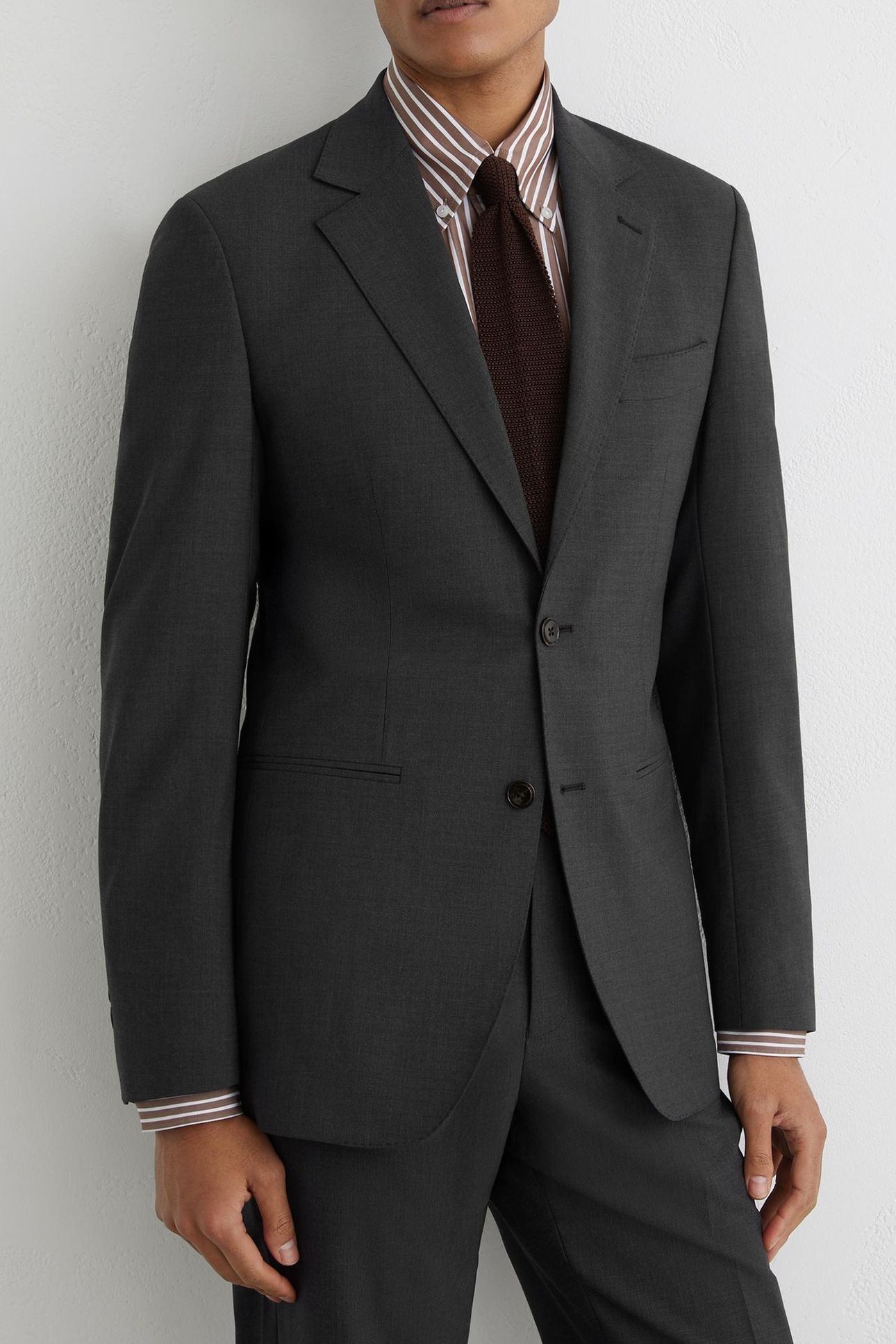 SB 2B NOTCH PLAIN BLAZER GREY 2