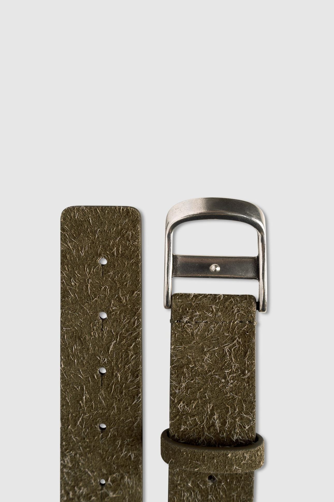 KHAKI FLANNEL-STYLE SUEDE BELT 3
