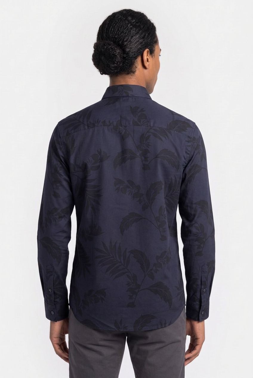 BARRIT LS REGULAR FLORAL PRINT SHIRT NAVY 2
