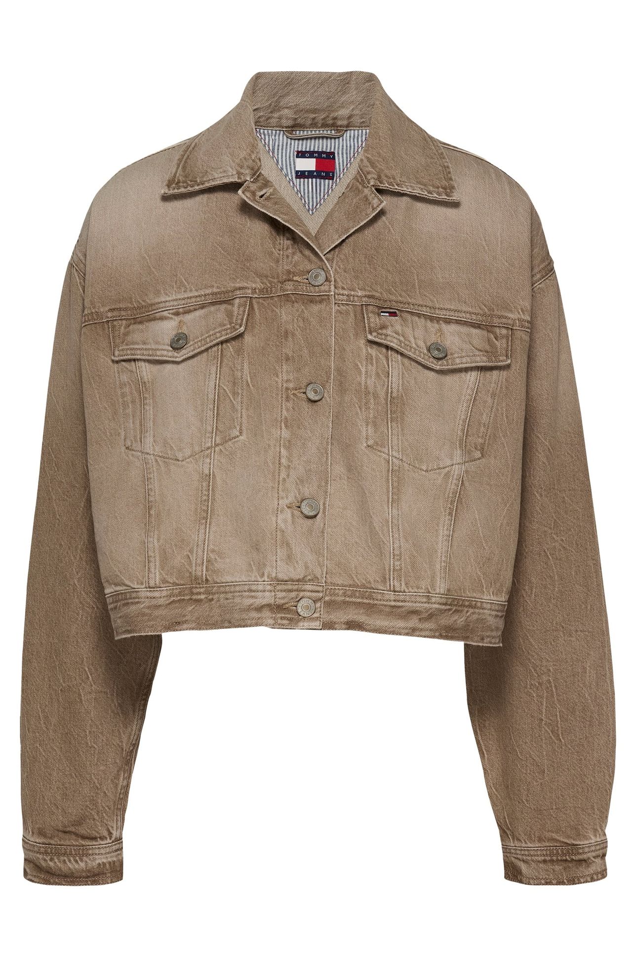 OVERSIZED CROP TRUCKER JACKET DENIM COLOR 4