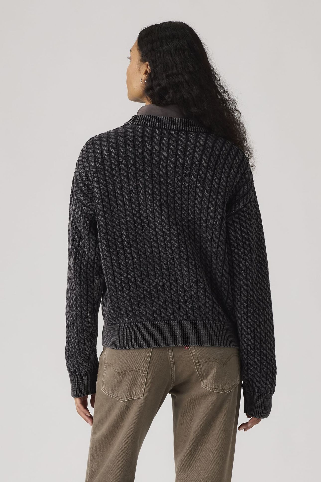 LEILAH CABLE CREWNECK SWEATER 2