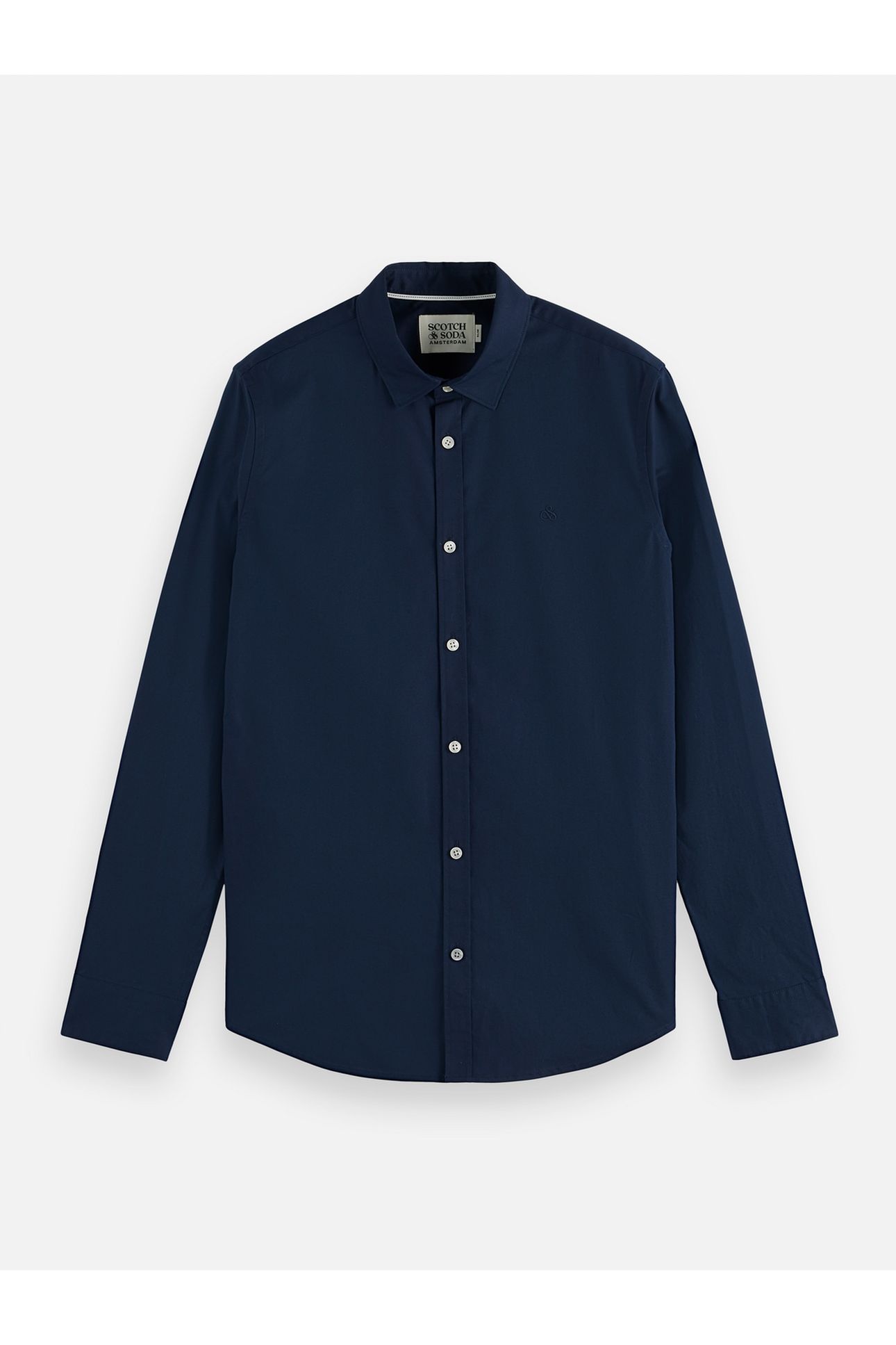 COTTON POPLIN SLIM-FIT SHIRT NAVY 4