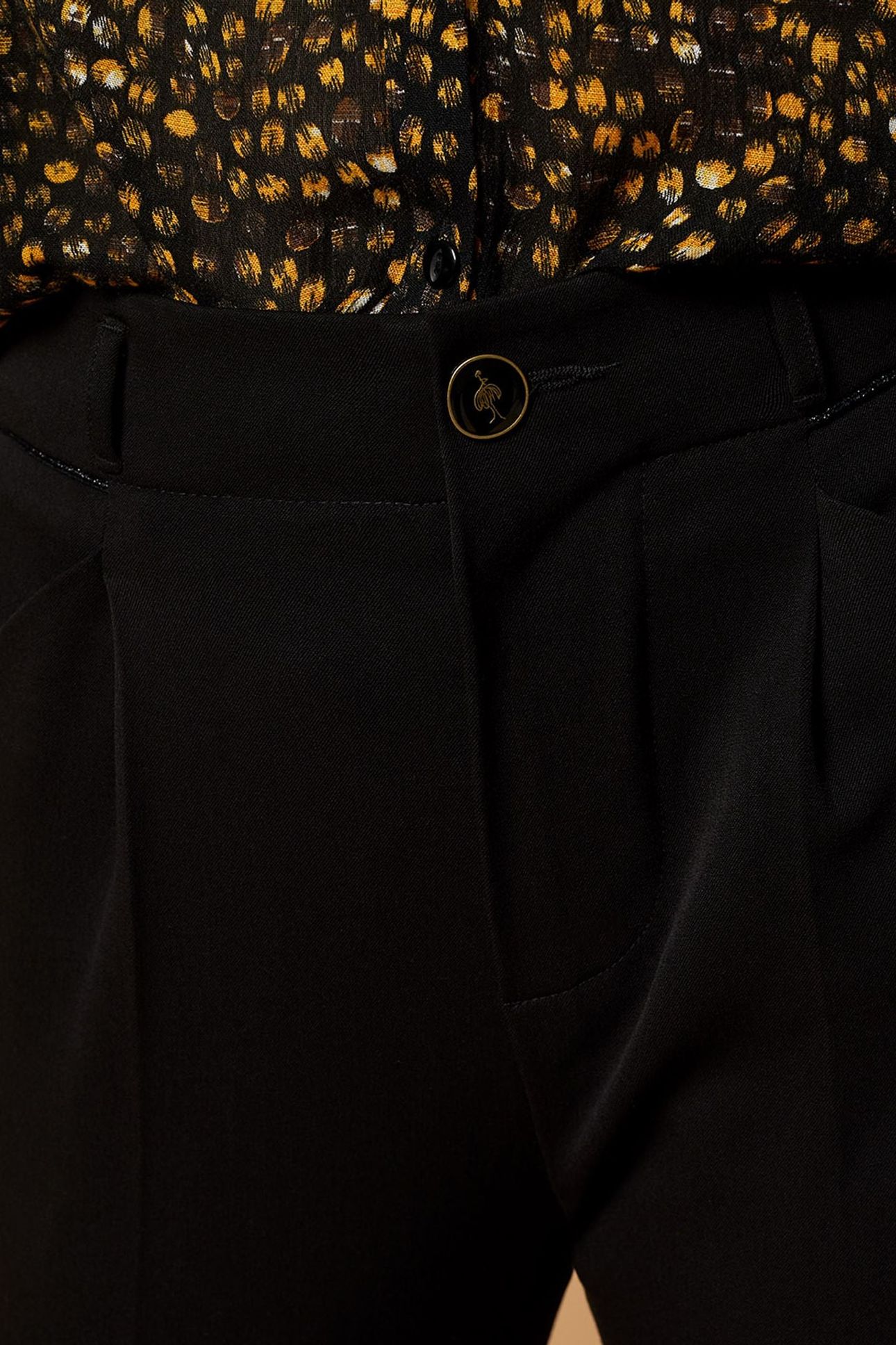 POPPY . BLACK STRAIGHT PANTS IN COLD WOOL 5