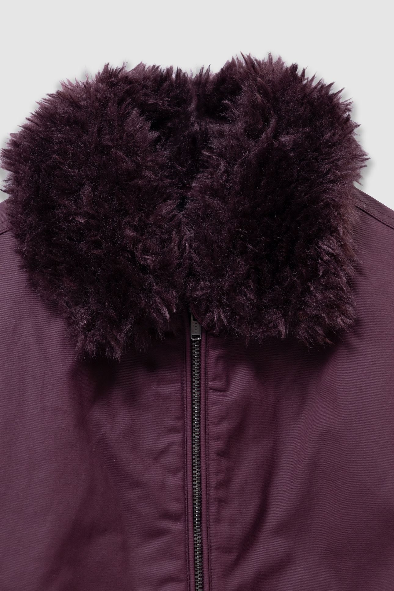 GIRLS’ BURGUNDY JACKET WITH DETACHABLE FUR-LINED COLLAR 5