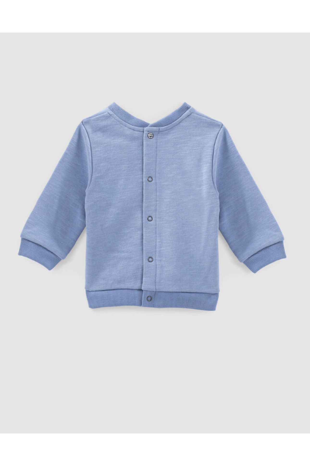 MEDIUM BLUE EMBROIDERED LIGHTNING BUTTON SWEATSHIRT IN ORGAN 2