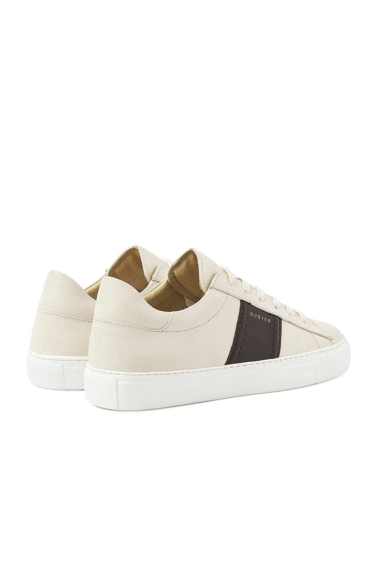 JOLIEN MORRIS BEIGE LEATHER DK BROWN 3