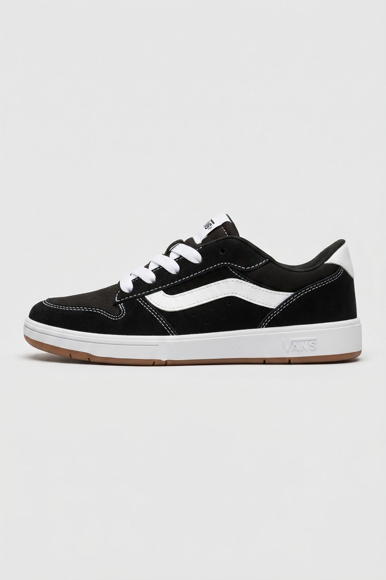 JUNIOR RYLAND LS SUEDE/CANVAS BLACK/WHITE 3