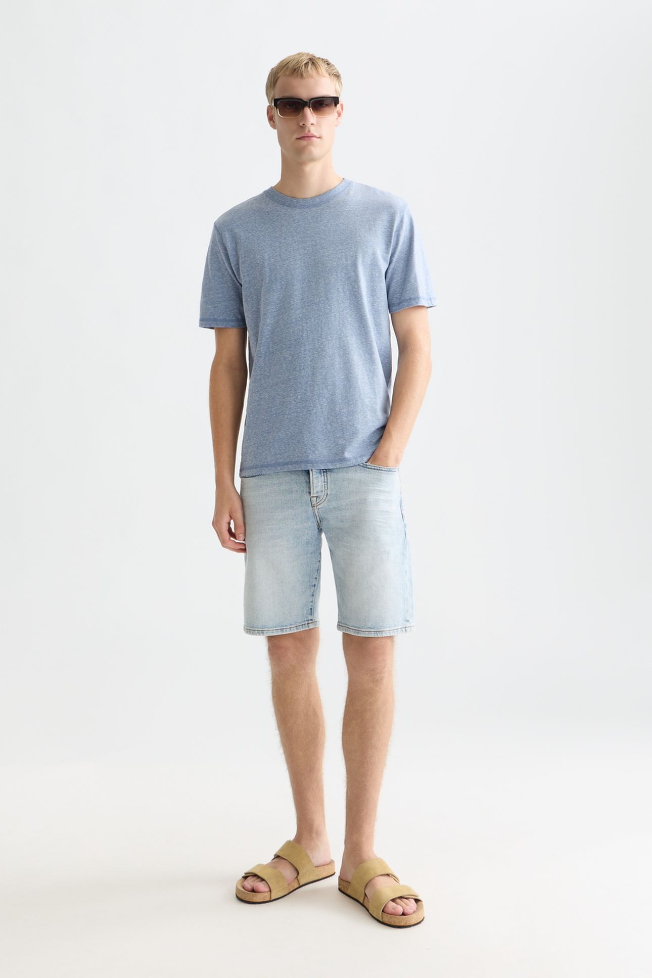 MELANGE REGULARFIT TSHIRT NAVY / RED / WHITE 3