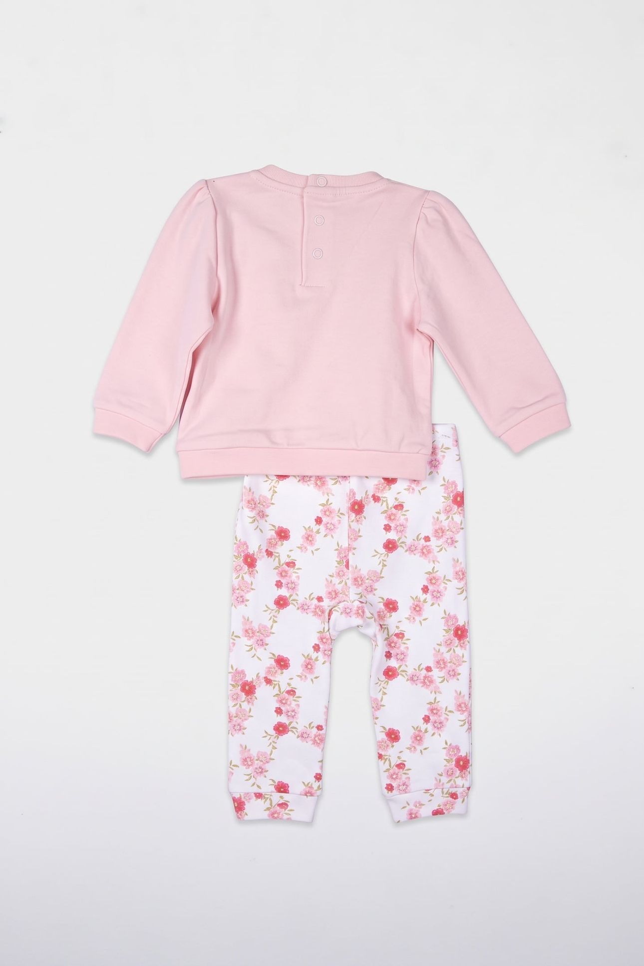 BABY GIRLS PUFF SLEEVE SWEAT AND LEGGING SET LIGHT PINK 3