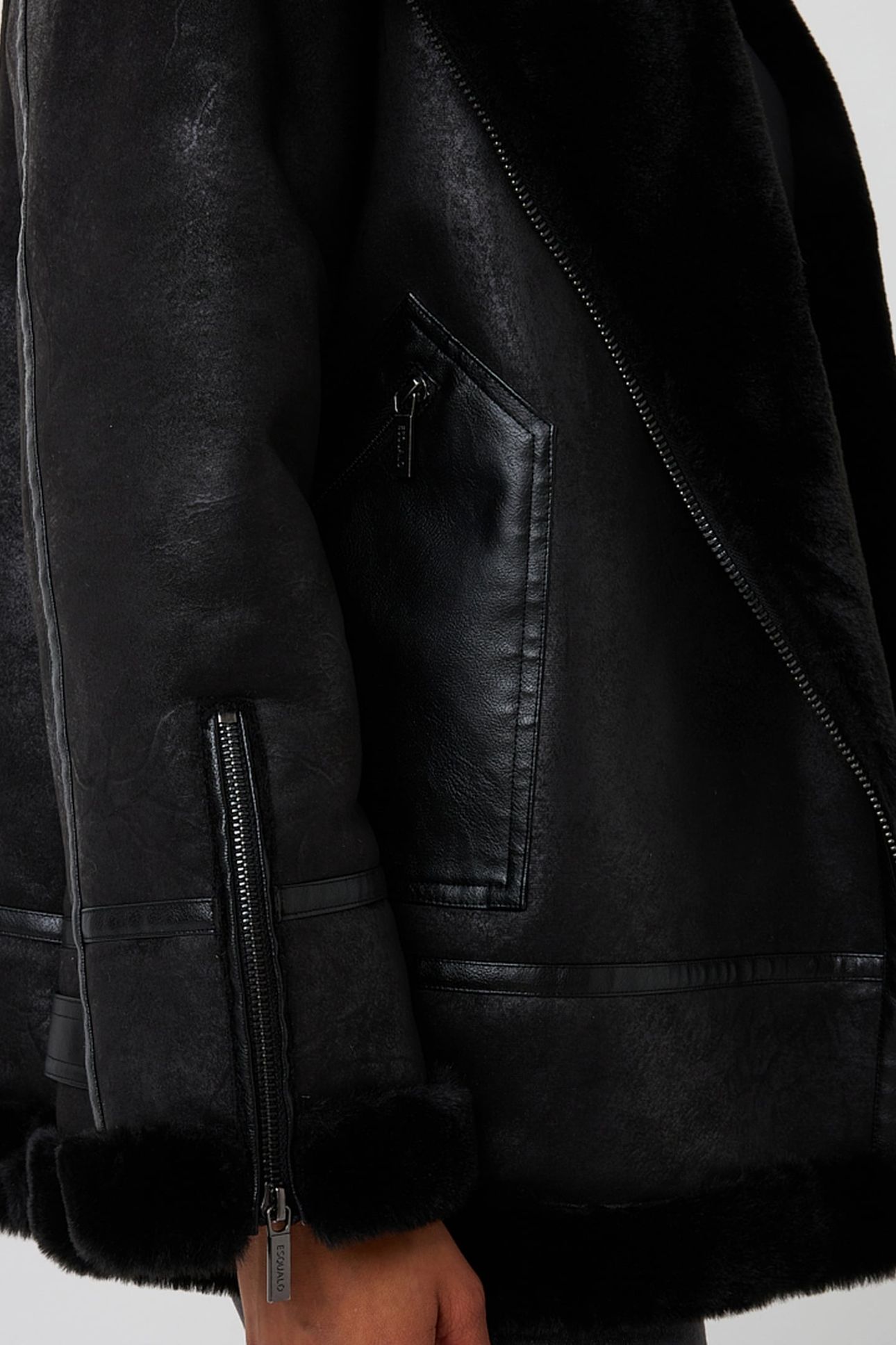 JACKET SUEDINE LONG BLACK 8