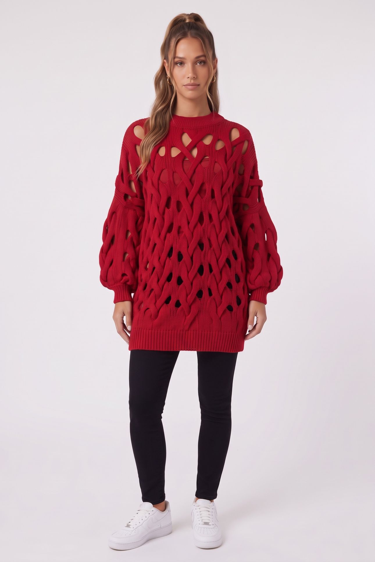 ELLA SWEATER RED 1