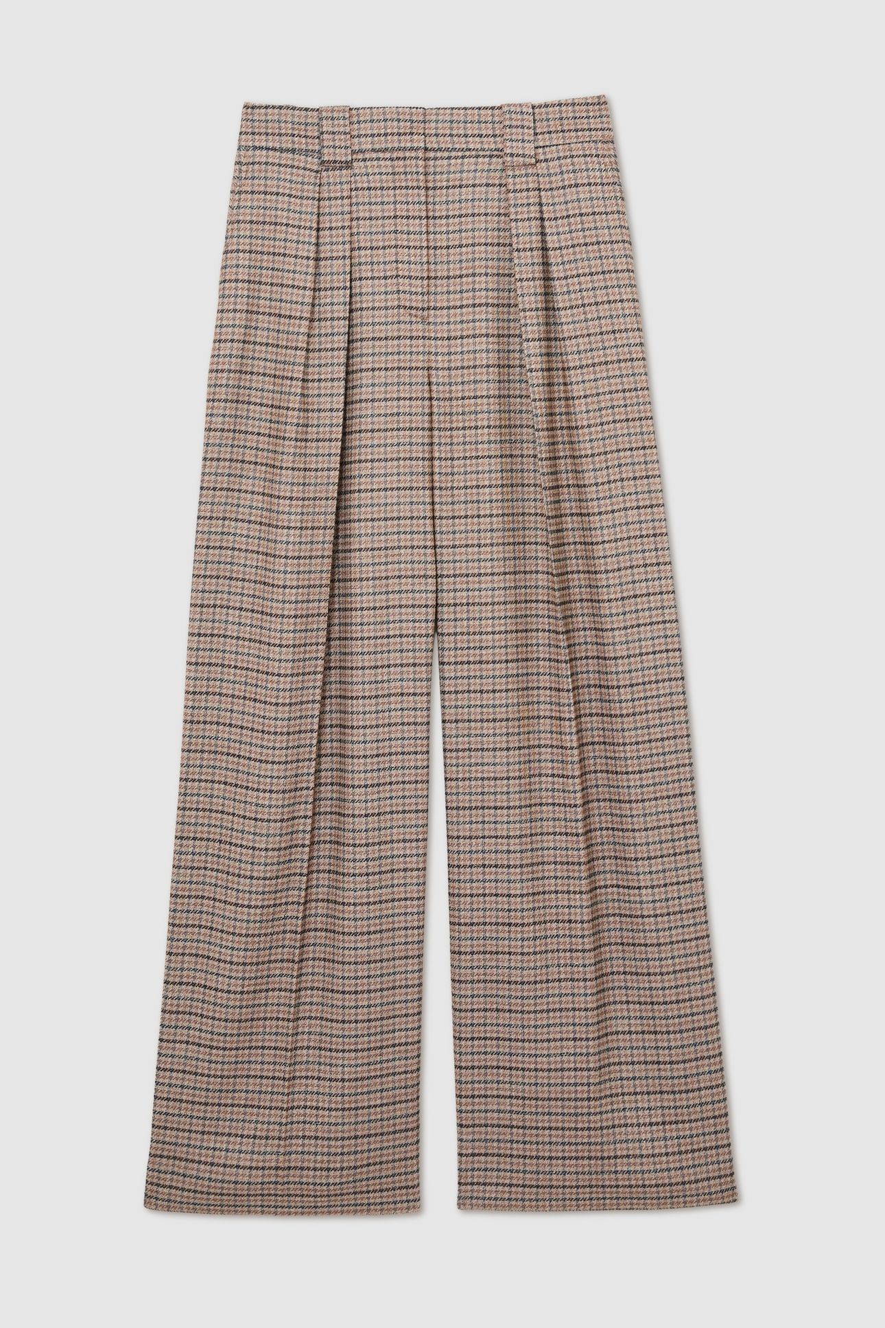 WIDE LEG CHECK TROUSER NEUTRAL CHECK 5