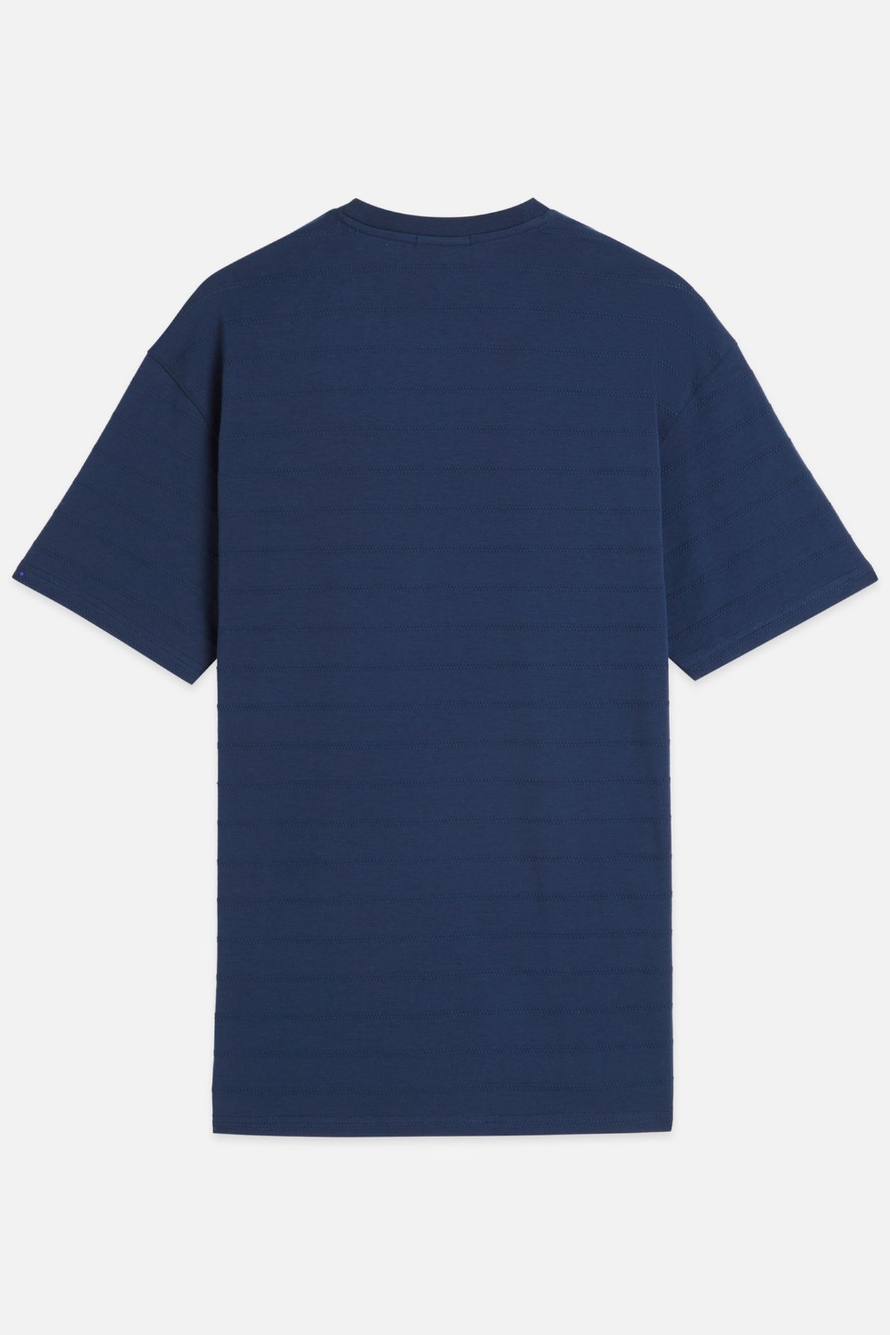STRUCTURED JACQUARD RELAXED-FIT T-SHIRT NAVY 2