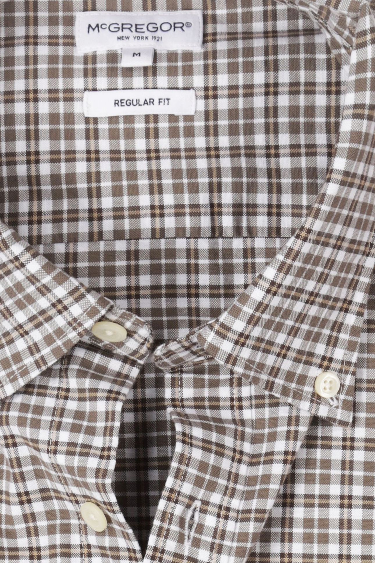 STRETCH OXFORD CHECK SHIRT CHOCOLATE BROWN 8