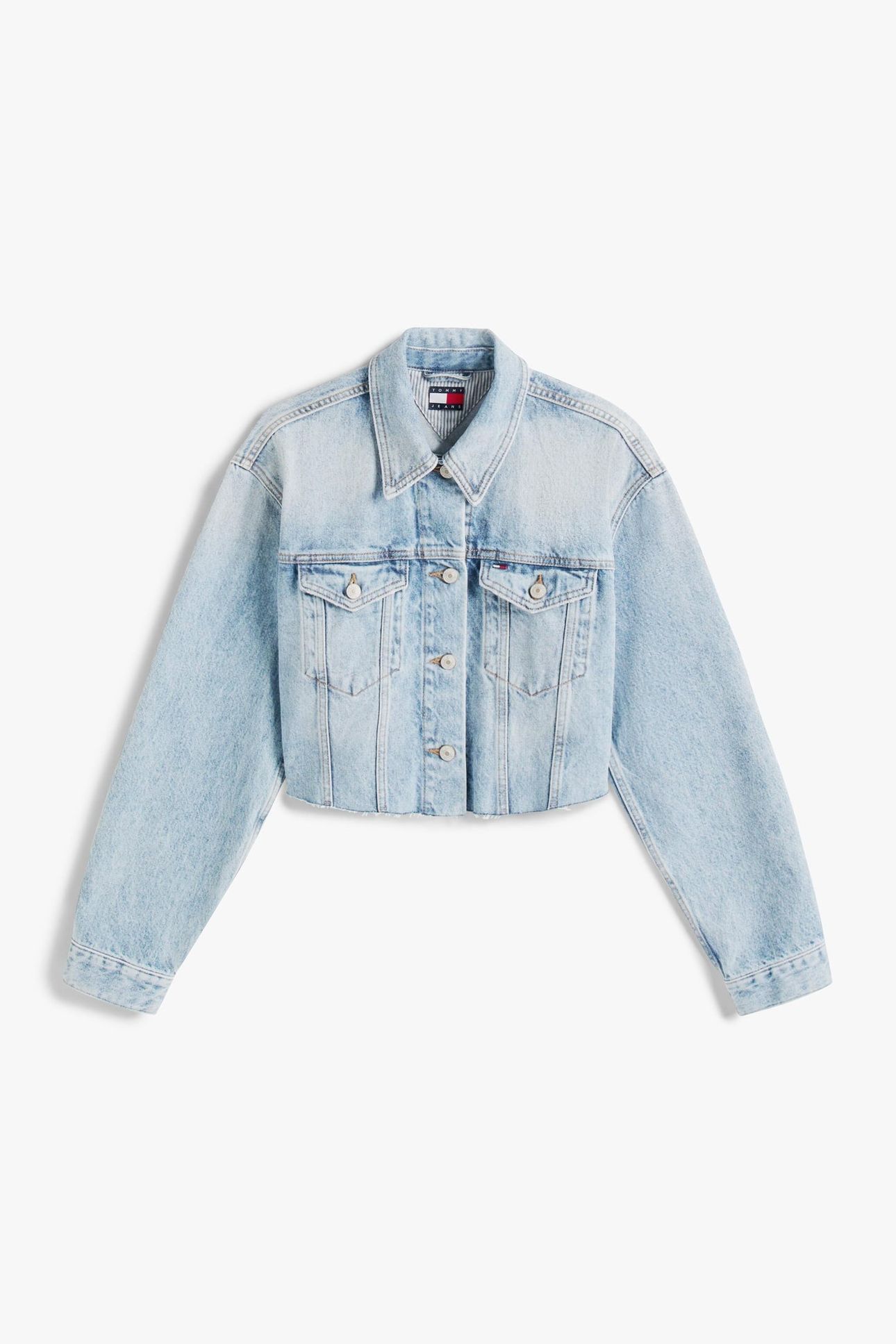 CROPPED TRUCKER JACKET RWB DENIM MID LIGHT BLUE 5