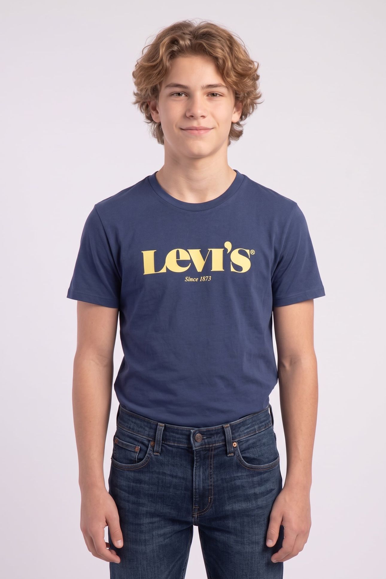 BOYS SS GRAPHIC TEE ESTATE BLUE 1