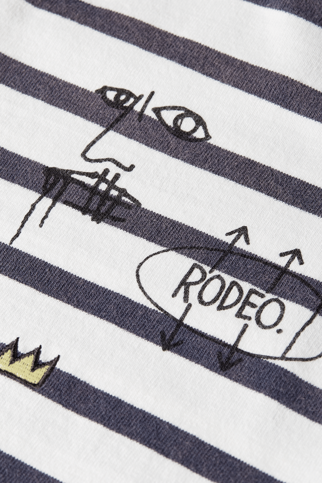 BASQUIAT BRETON T-SHIRT BLUE WHITE STRIPE 3