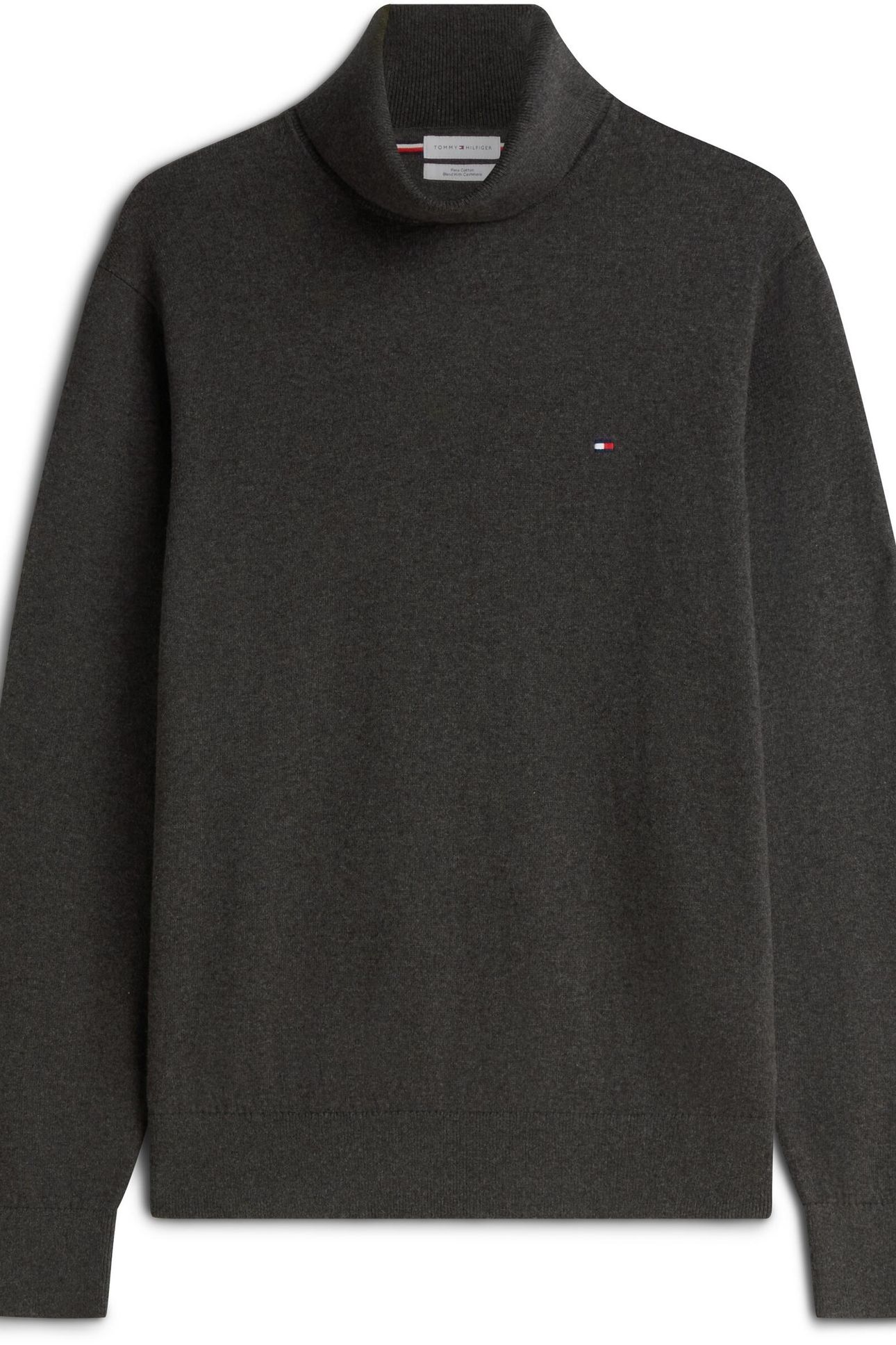 PIMA COTTON CASHMERE SWEATER DARK GREY HEATHER 1