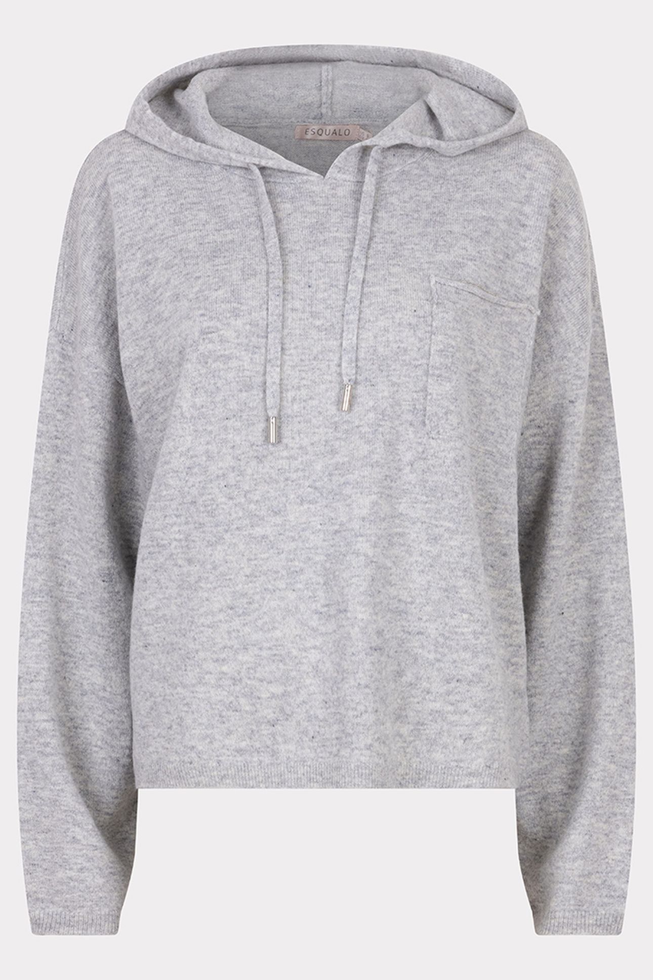 SWEATER HOODIE CHEST POCKET LIGHT GREY MELANGE 4