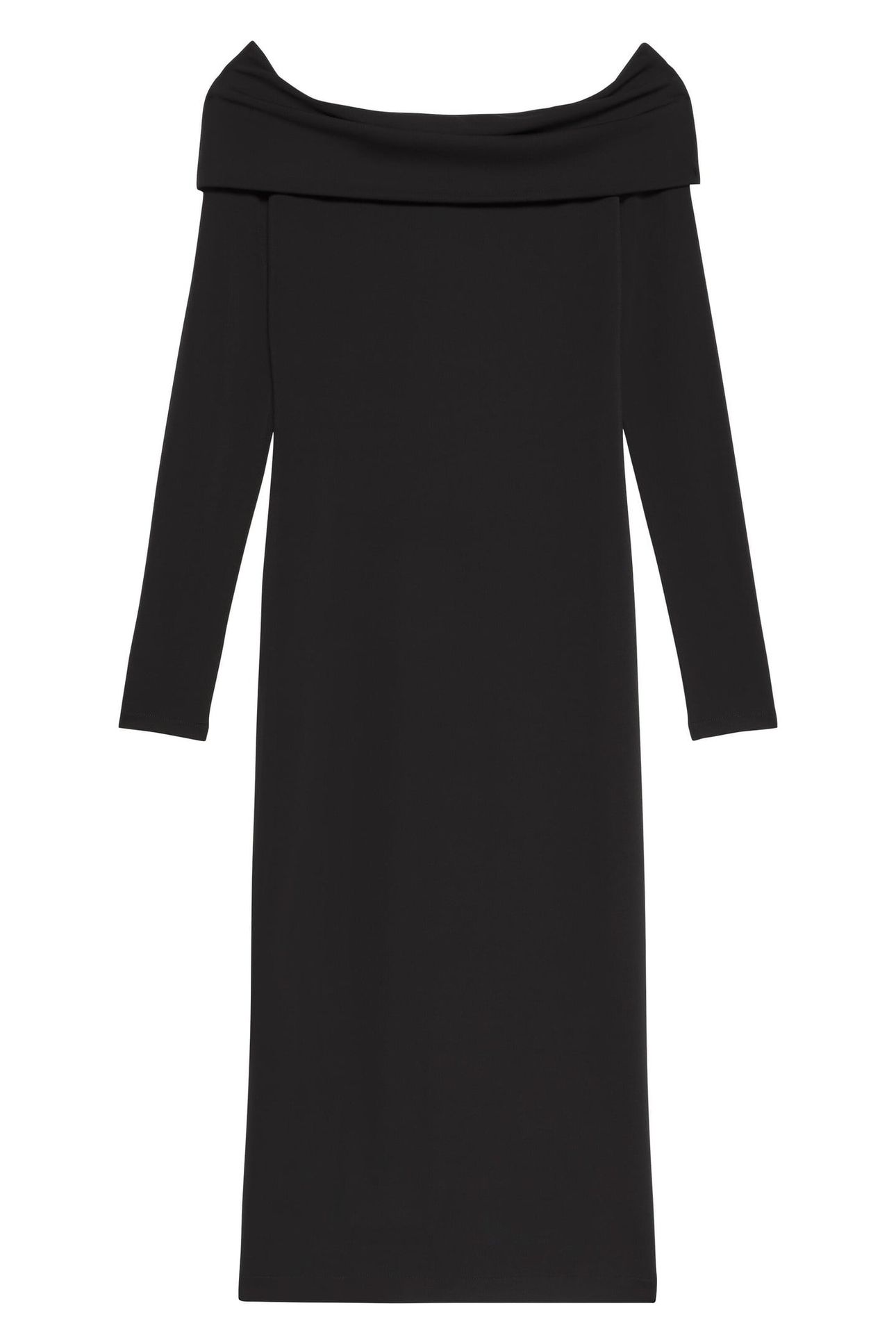 OFF SHOULDER REFINED DRESS BLACK 2