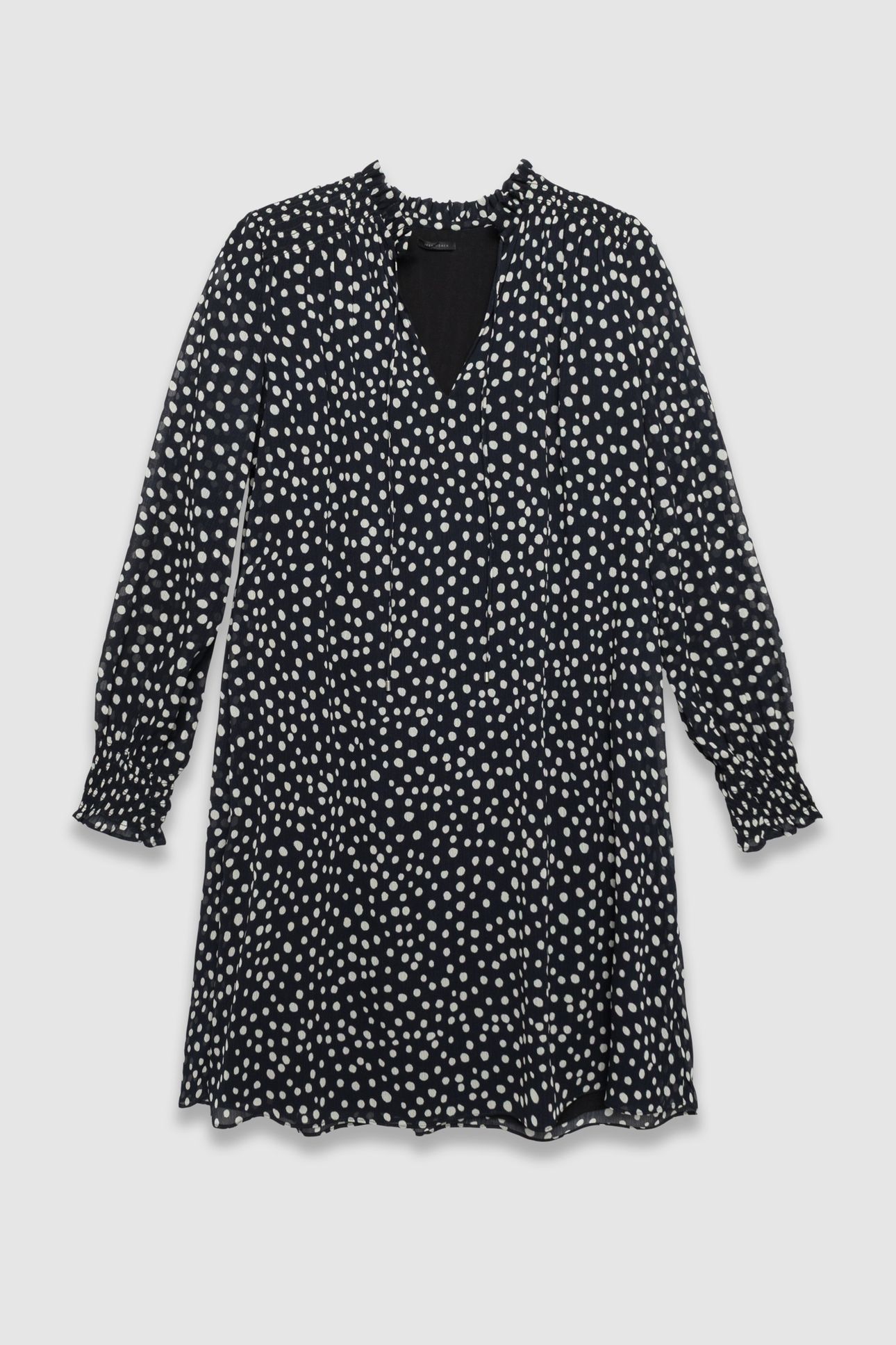 NAVY POLKA DOT PRINT SHORT DRESS 4