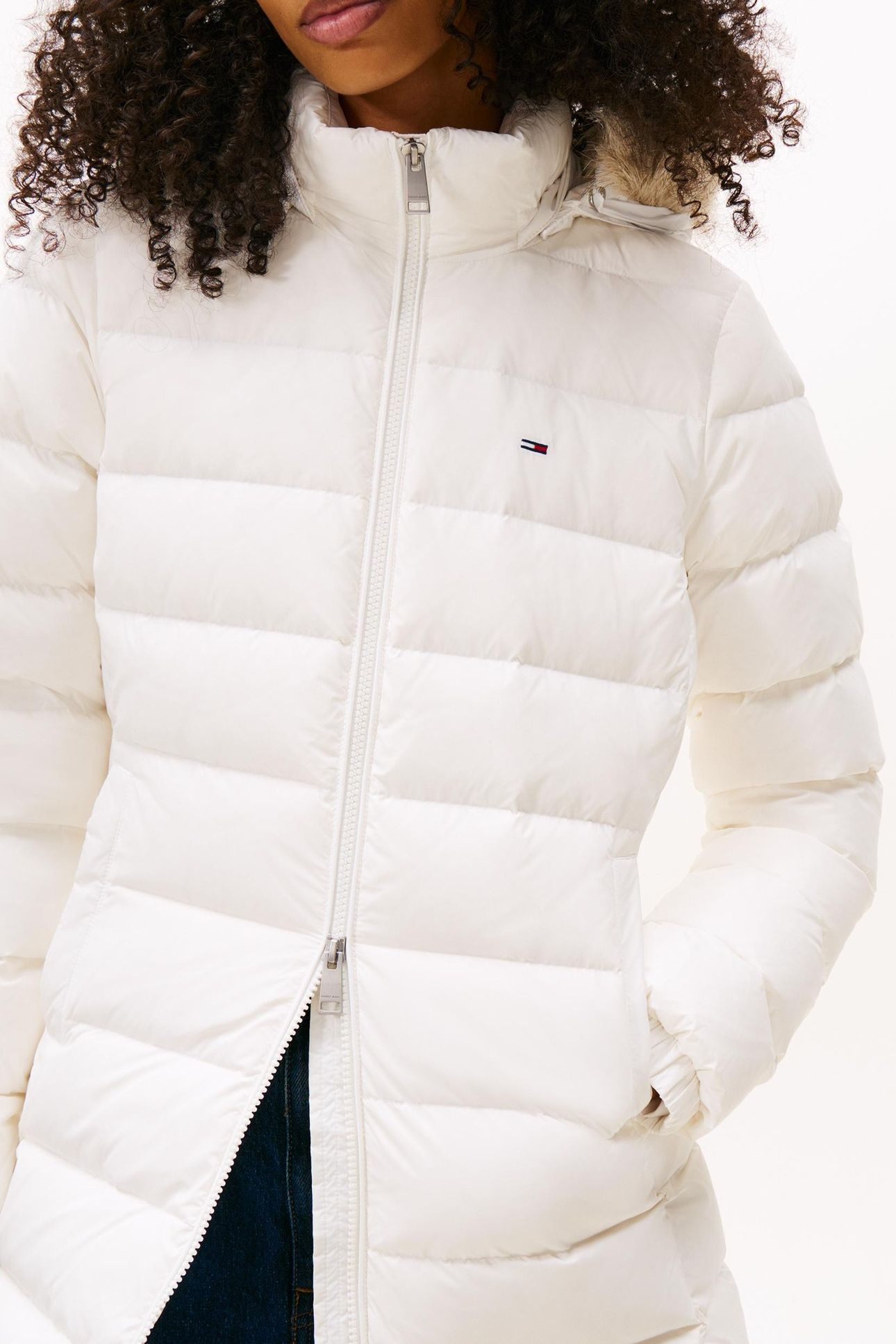 ESSENTIAL HOODED COAT WHITE 6