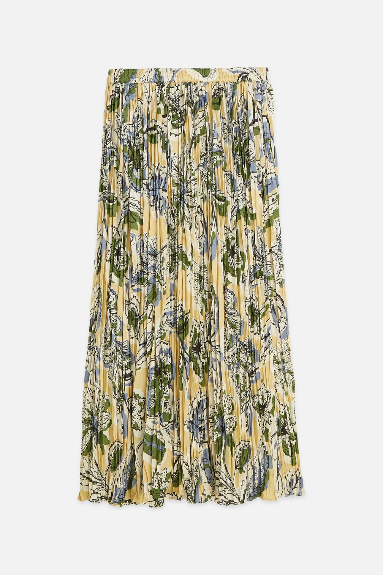 PRINTED MICRO PLEAT SKIRT LUCKY BANDANA MULTI PARSNIP 2