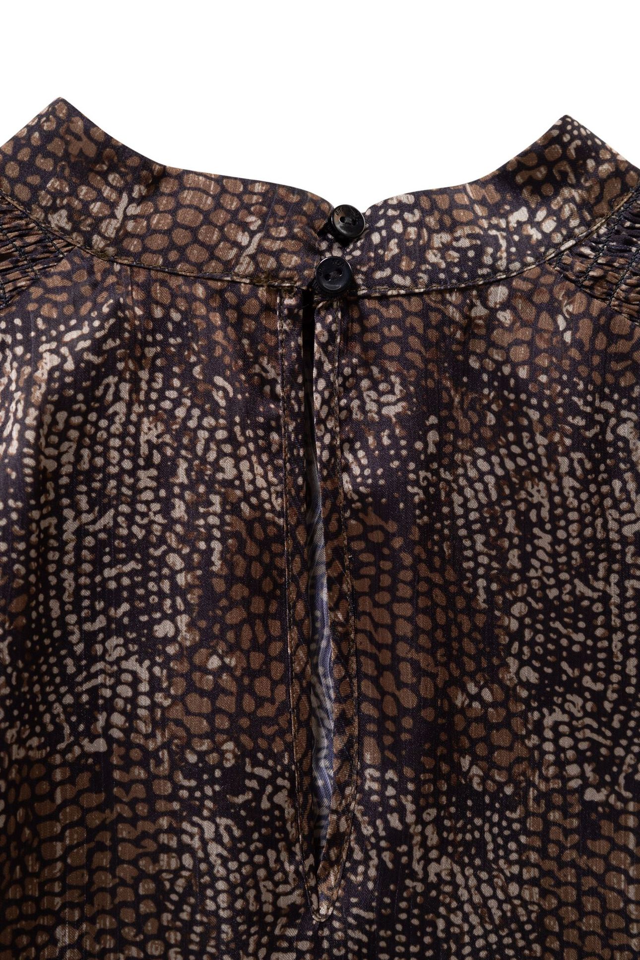 CLARICE - BLACK PYTHON PRINT BLOUSE 4