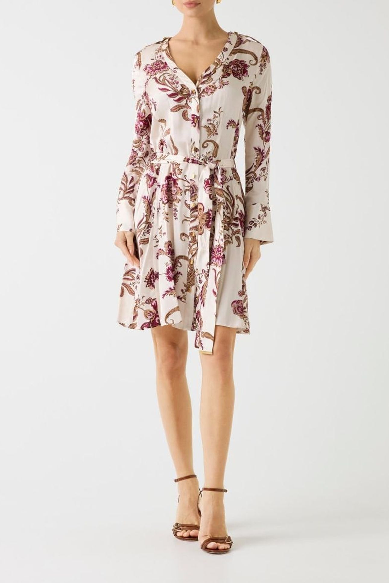 BRITNEY LS SHORT DRE FLORAL PAYSLEY ICE C 1