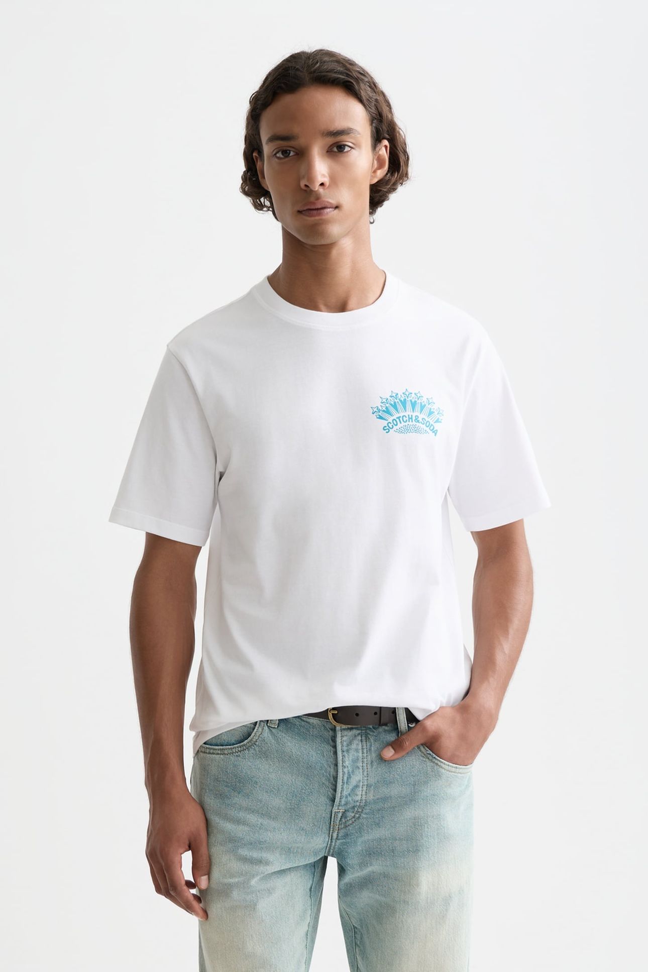 FRONT AND BACK ARTWORK REGULAR-FIT T-SHIRT WHITE/PASTEL 1