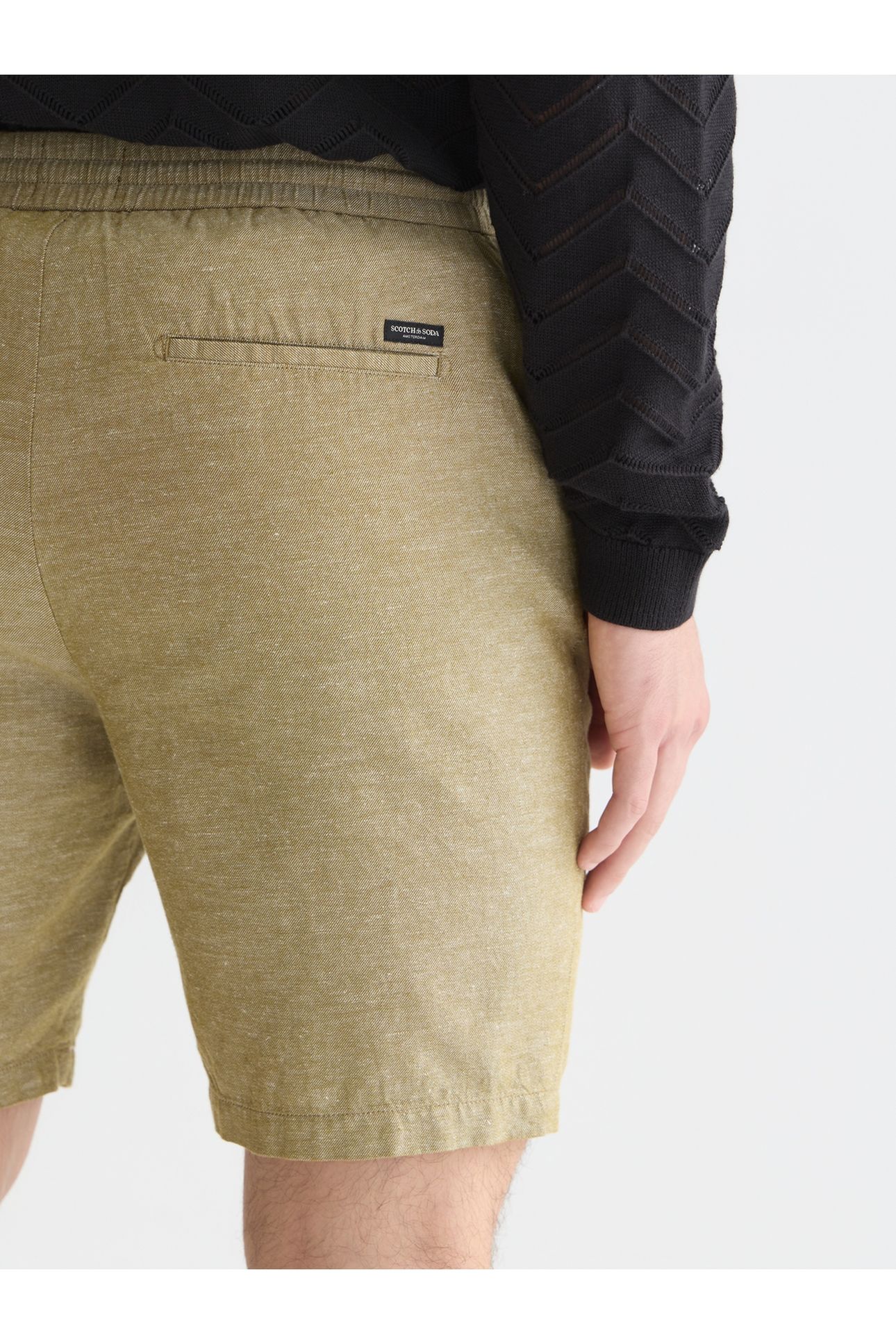 SEASONAL CORE FAVE COTTON LINEN REGULAR-FIT CHINO SHORTS DAR 4