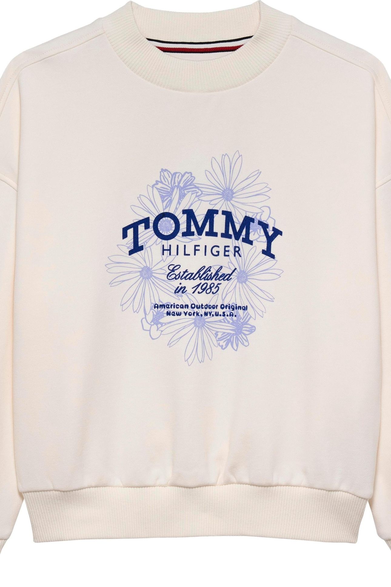 GIRLS TOMMY FLOCK FLOWER CREW ANCIENT WHITE 4