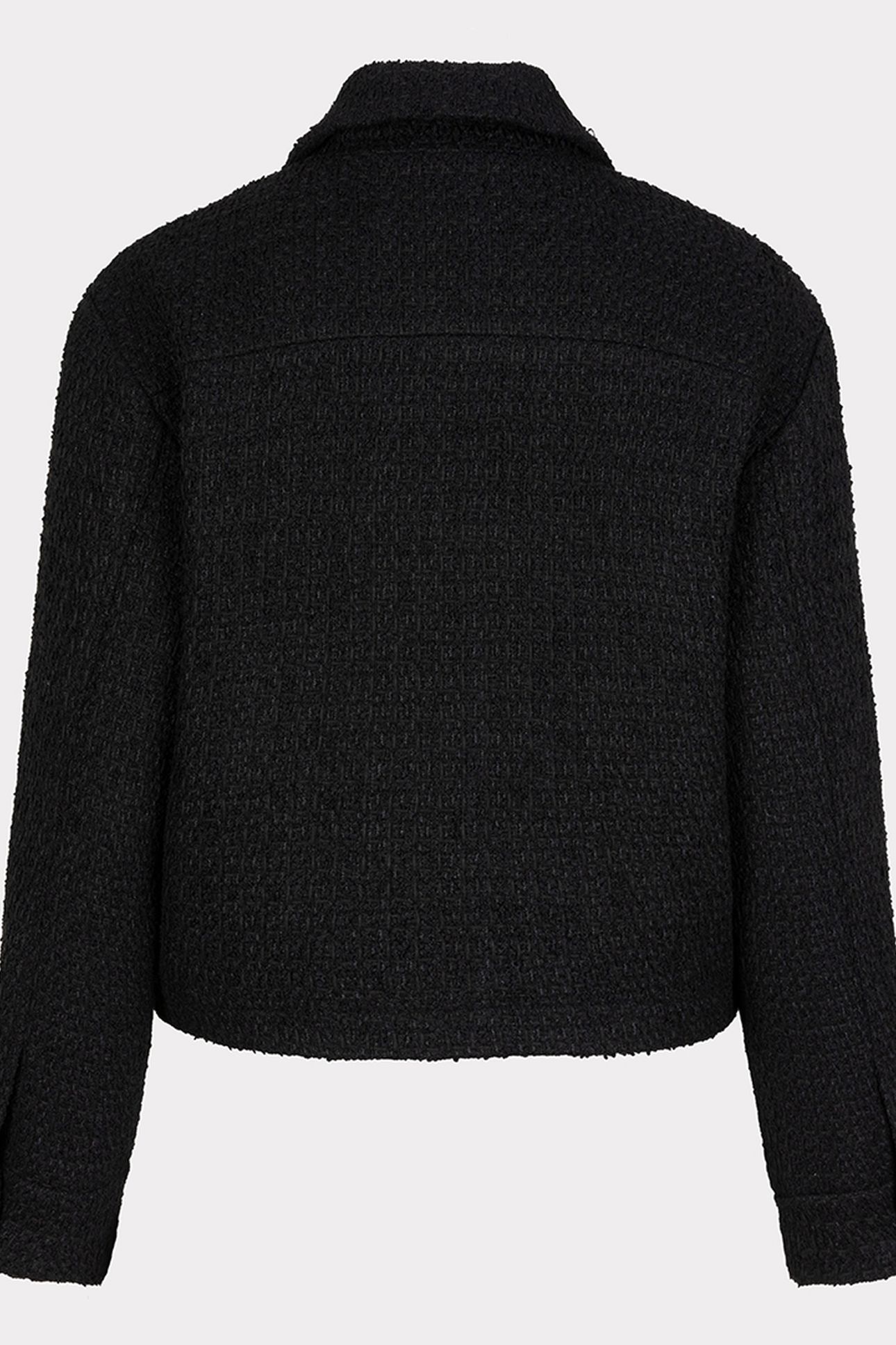 JACKET SOLID TWEED FANCY BUTTONS BLACK 5