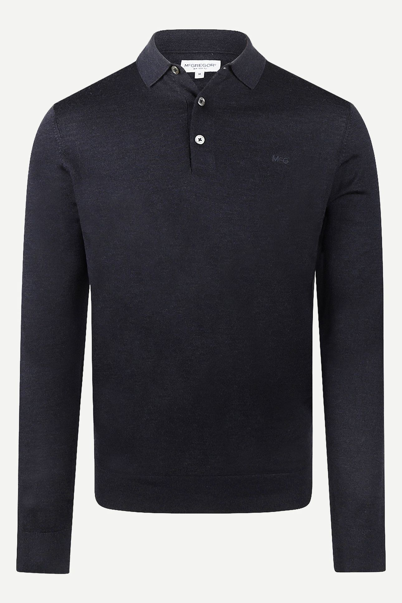 FINE MERINO L/S POLO NAVY 6