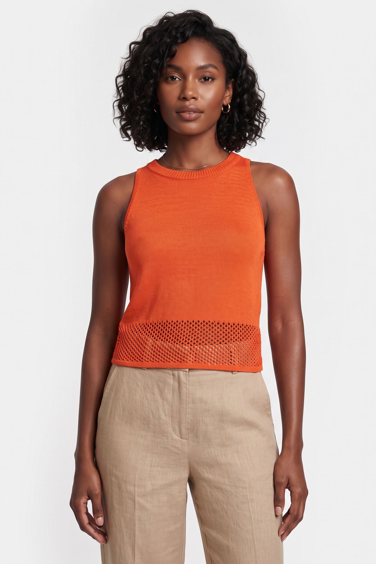 CROCHET KNIT TOP TANGERINE TANGO 3