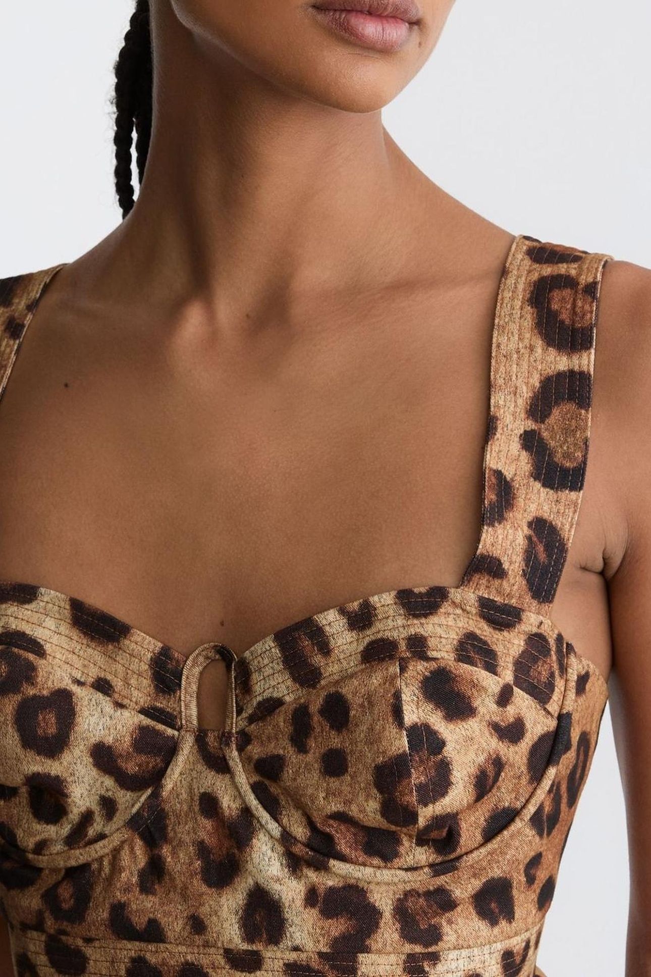 LEOPARD PRINT BUSTIER TOP NEUTRAL 7