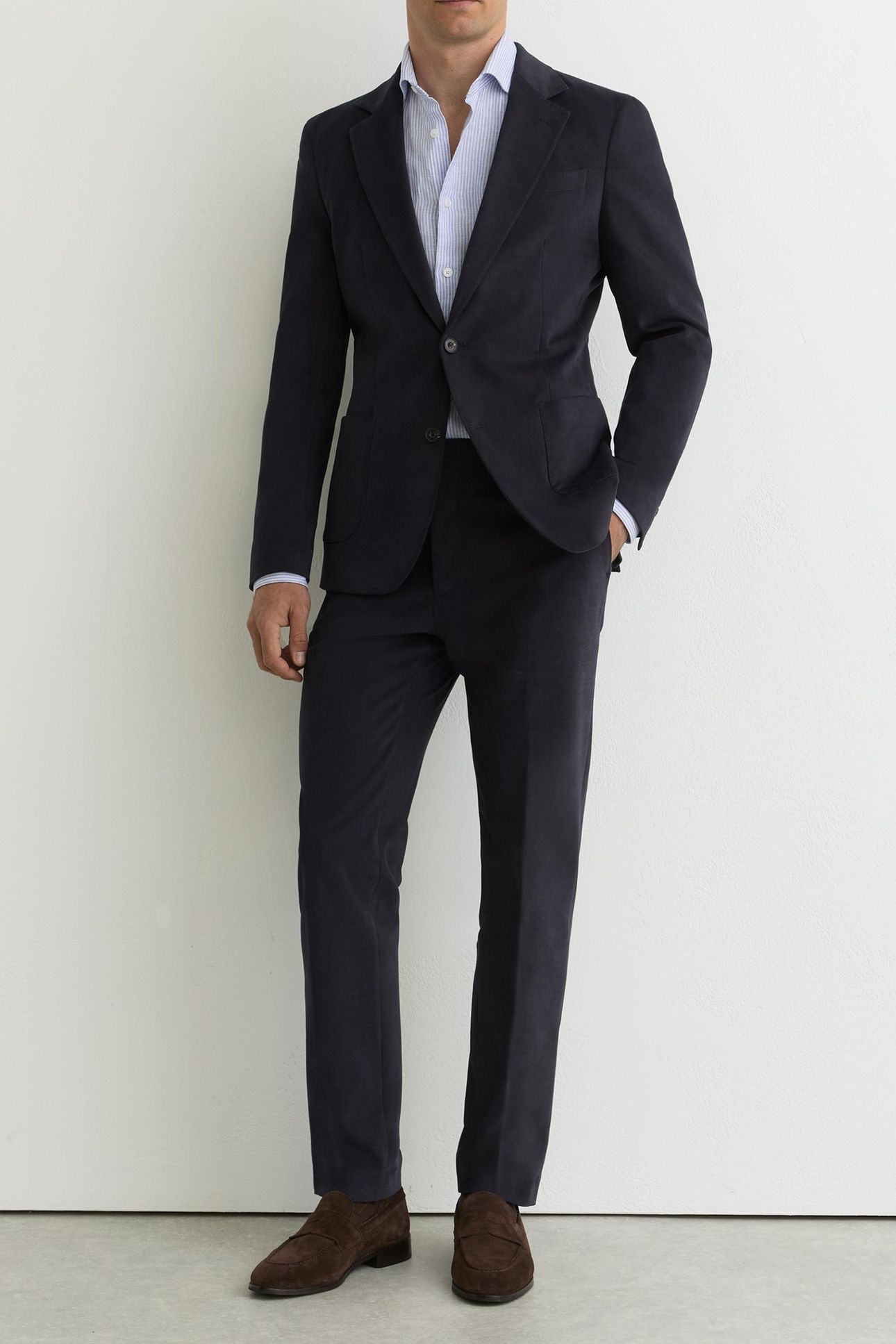 SB 2B NOTCH BRUSHED TWILL BLAZER NAVY 3