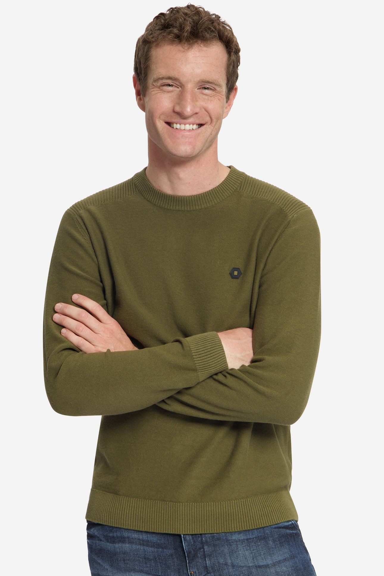 PULLOVER CREWNECK SHOULDER DETAIL MOSS 6
