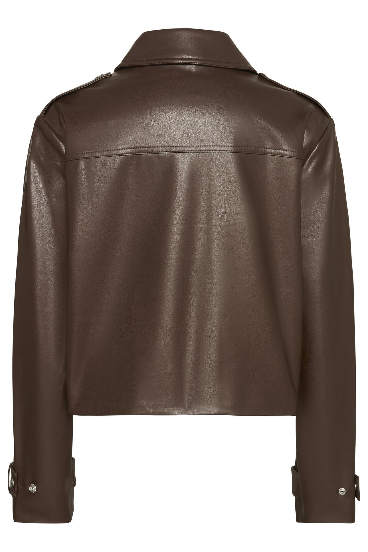 LEATHER MOTO JACKET RICH BROWN 2