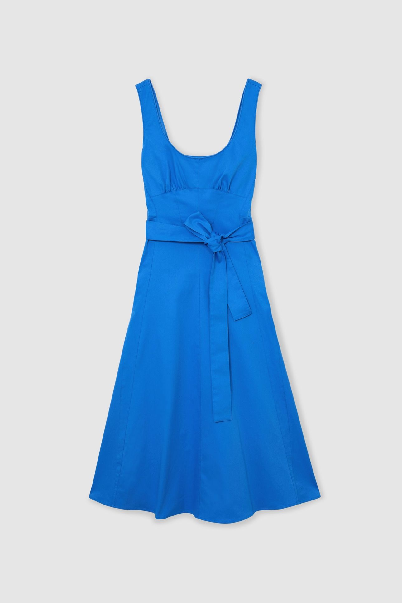 BELTED MIDI DRESS BLUE 3