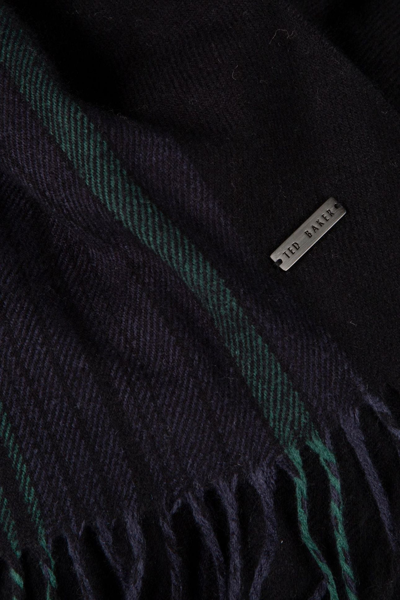 PRINTED WEAVE SCARF BLACK 4