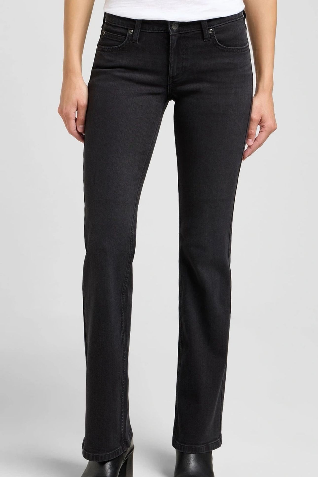 JESSICA NATURAL POWER LOW RISE BOOTCUT JEANS DENIM BLACK 1