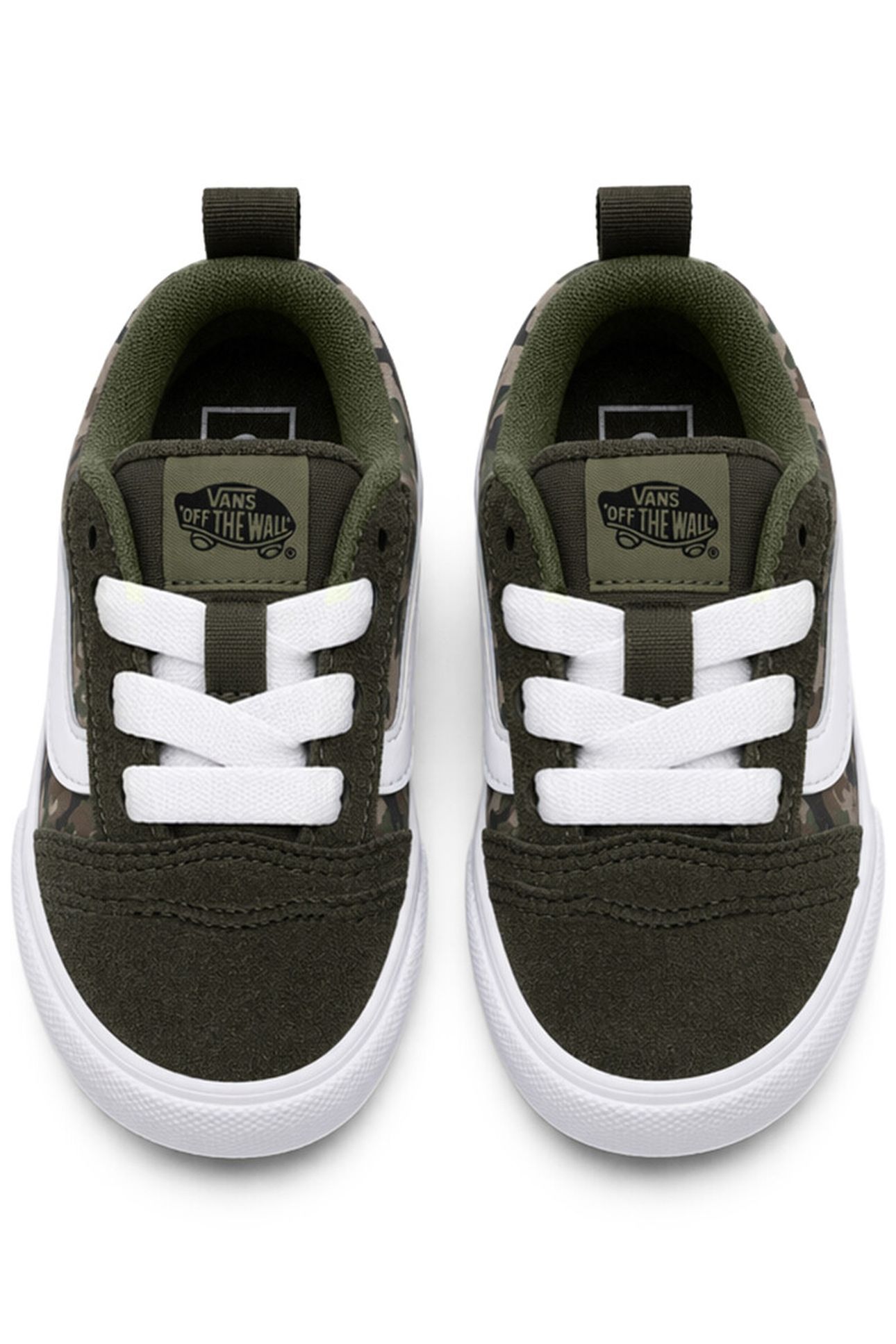 TODDLER KNU SKOOL ELASTIC LACE CHECK CAMO GREEN 6