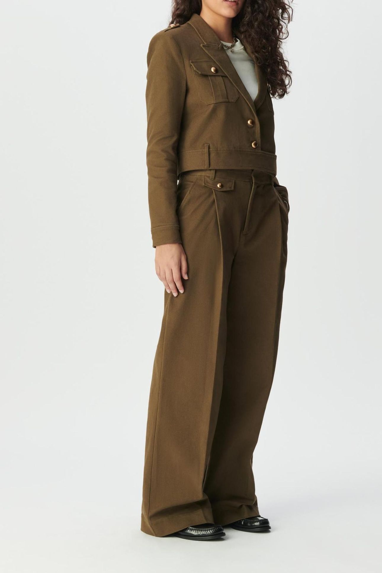 KHAKI GABARDINE SHORT JACKET 3