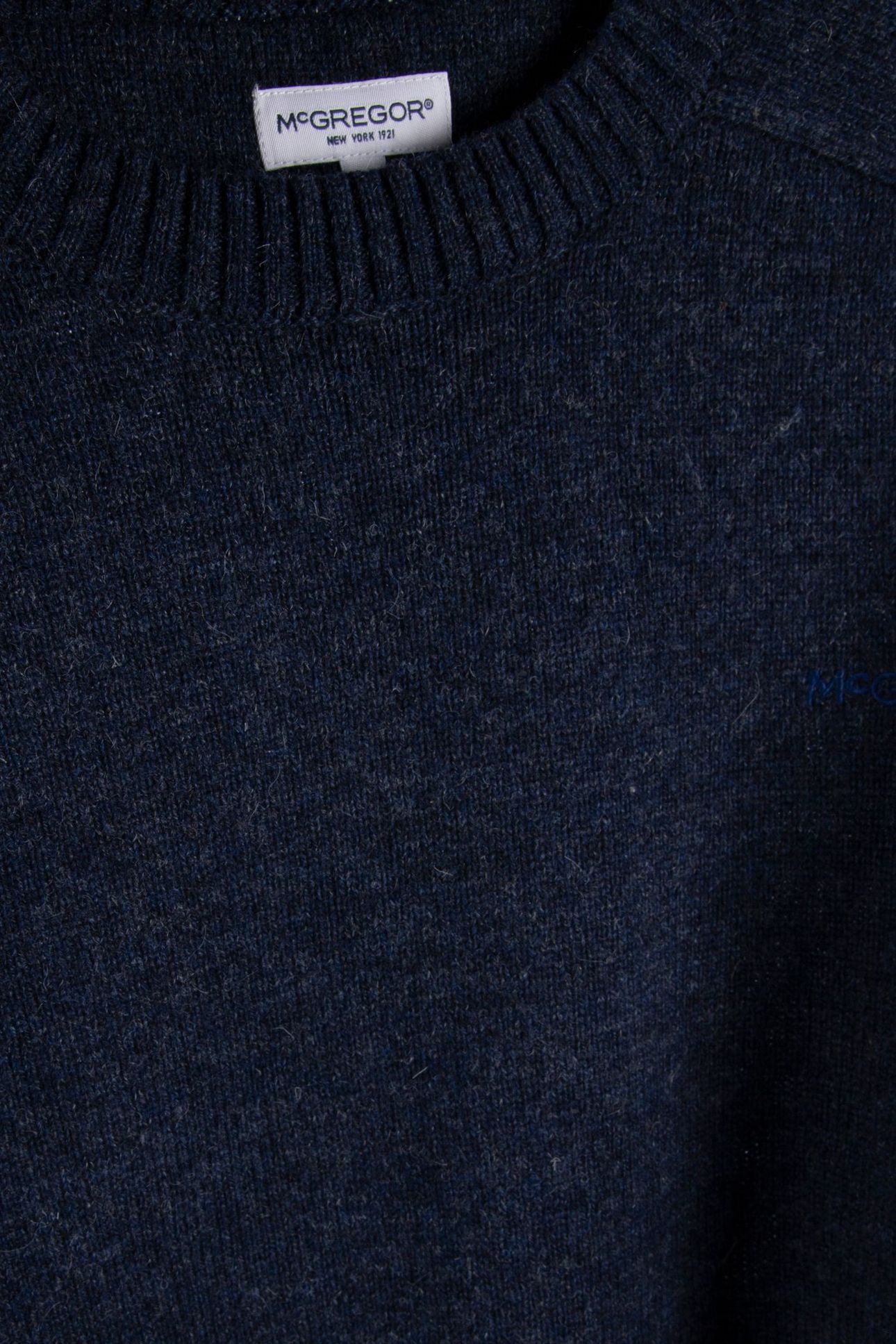 LAMBSWOOL CREW NECK SWEATER NAVY 4