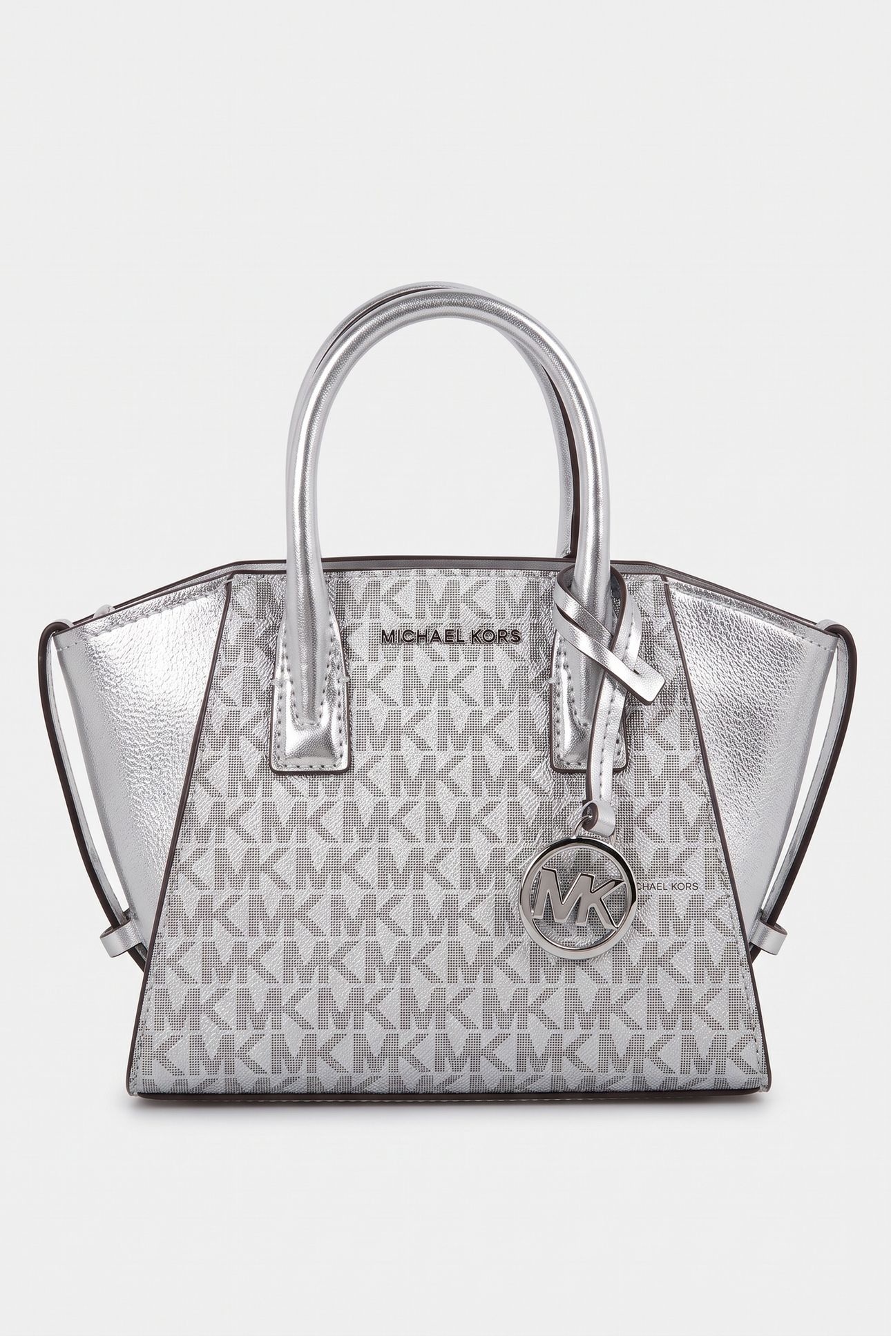 EXTRA SMALL SATCHEL CROSSBODY SILVER 1