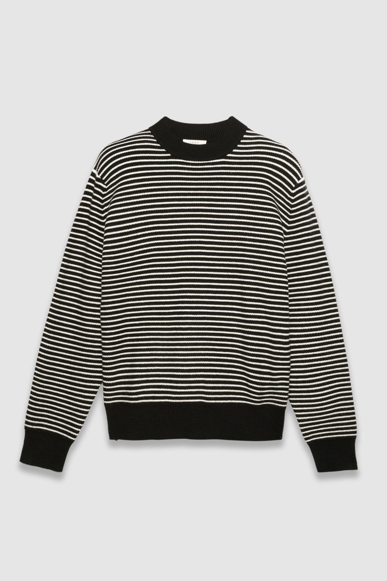 BLACK KNIT SAILOR SWEATER WITH WHITE STRIPES 4
