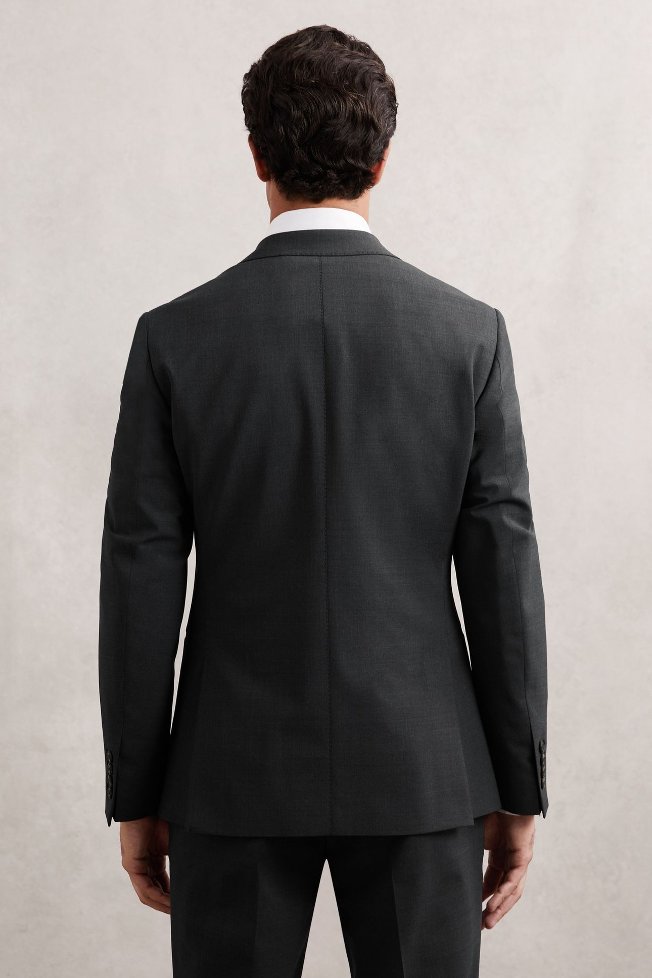 SB 2B NOTCH PLAIN WEAVE BLAZER GREY 4