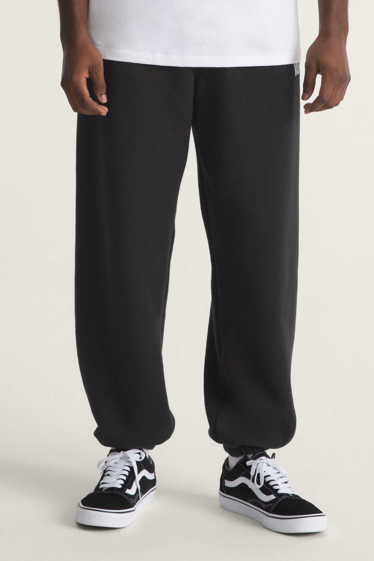 STRETCH LOGO FLEECE PANT II BLACK/WHITE 3